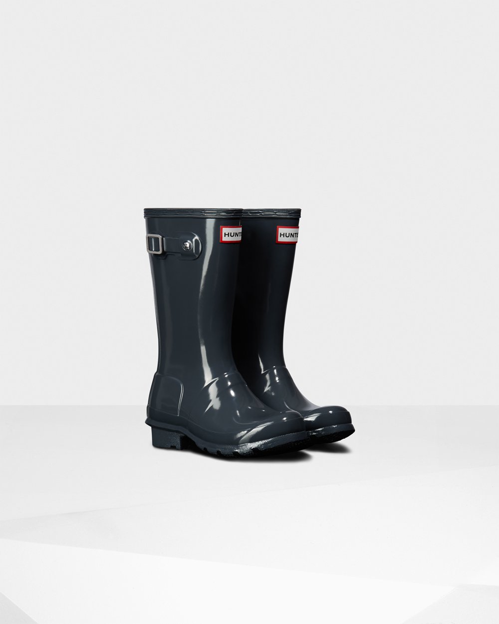 Kids Hunter Original Big Gloss | Rain Boots Grey | NZ-82476-ONTC